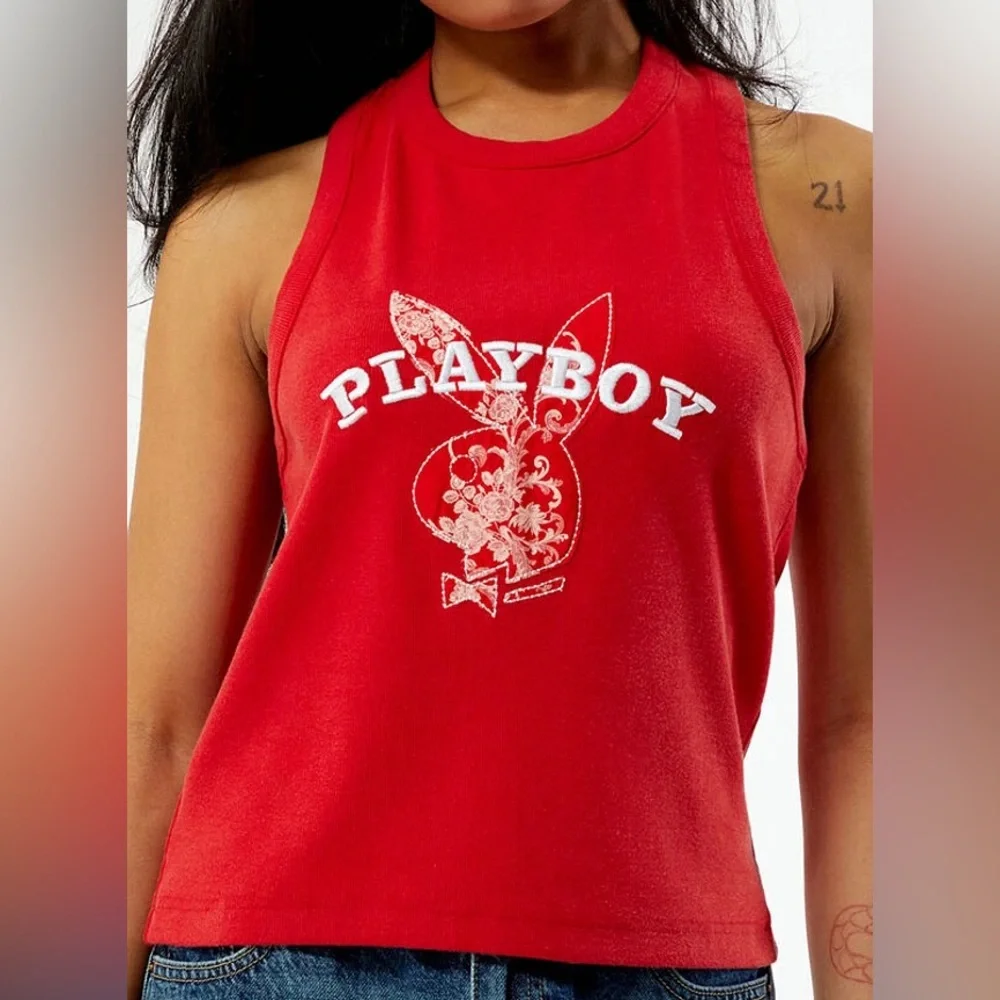 Playboy By PacSun Tank Top - Size Large - NWT! summer tops shirts red shirt y2k - Picture 2 of 10
